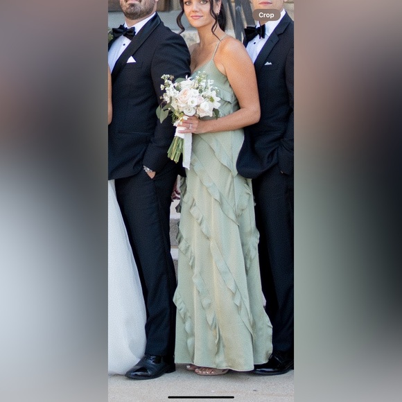 ShowMe Your Mumu Moss green ruffle dress.Got dry cleaned and is in fab condition - Picture 12 of 13